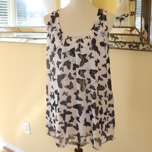 Women's Razor Back Butterfly Tank Top